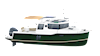 R-25 hull color illustration in Hunter Green.