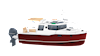 R-23 hull color illustration in Claret Red.