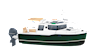 R-23 hull color illustration in Hunter Green.
